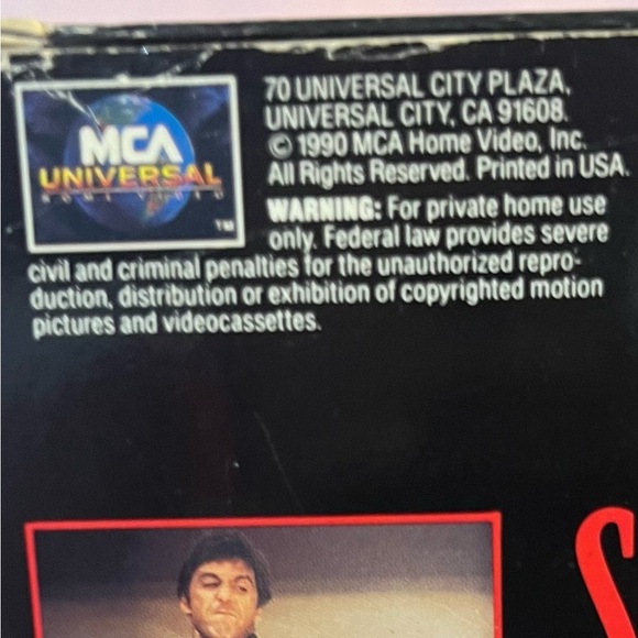 1990s Scarface with Al Pacino 2-Set VHS Tapes - Picture 3 of 4